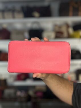 HERMES PINK ZIP WALLET